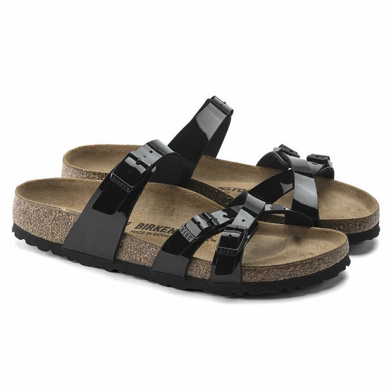 Franca Birkenstock Lakovane Birko Flor Damske Čierne | SK 93BEX